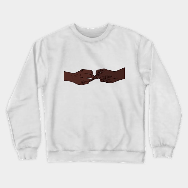 Finger snap handshake Crewneck Sweatshirt by Kyomaw